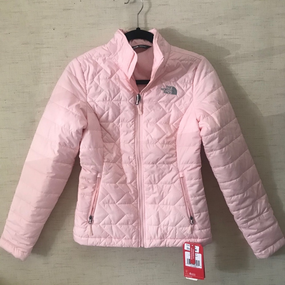 The North Face pink jacket